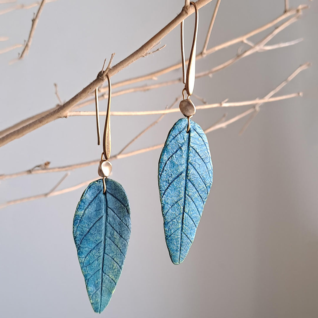 Paper Mache Blue Guava Leaf Dangler