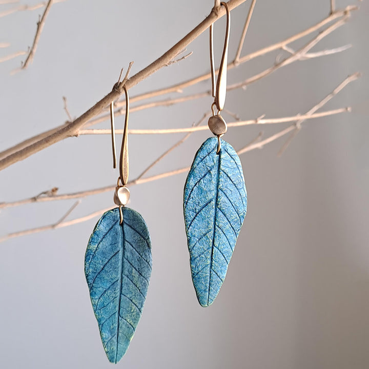 Paper Mache Blue Guava Leaf Dangler