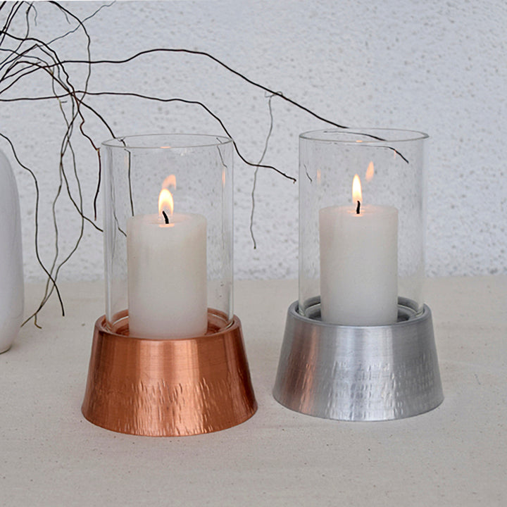 Copper Birch Hurricane Lamp