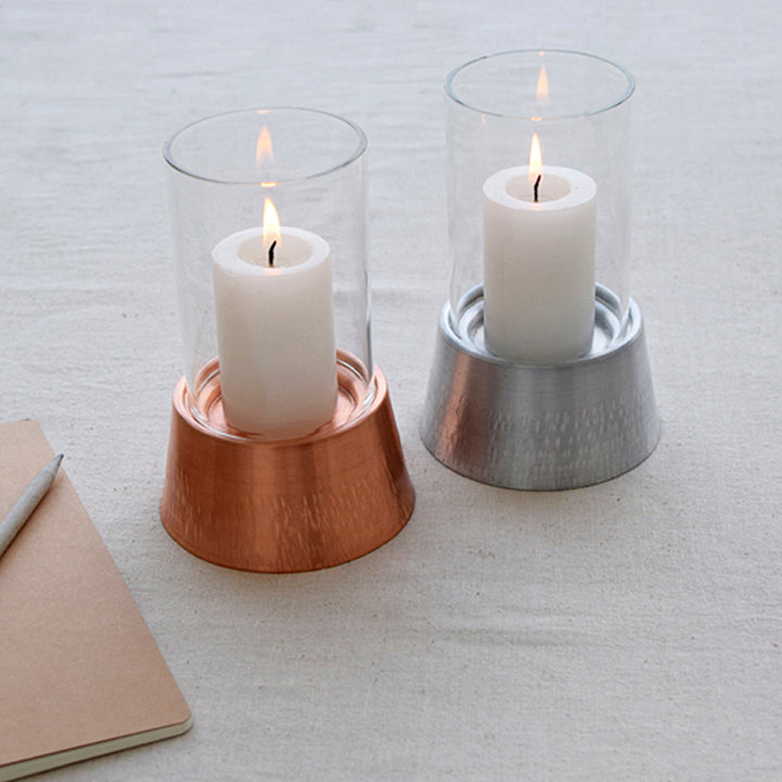 Copper Birch Hurricane Lamp