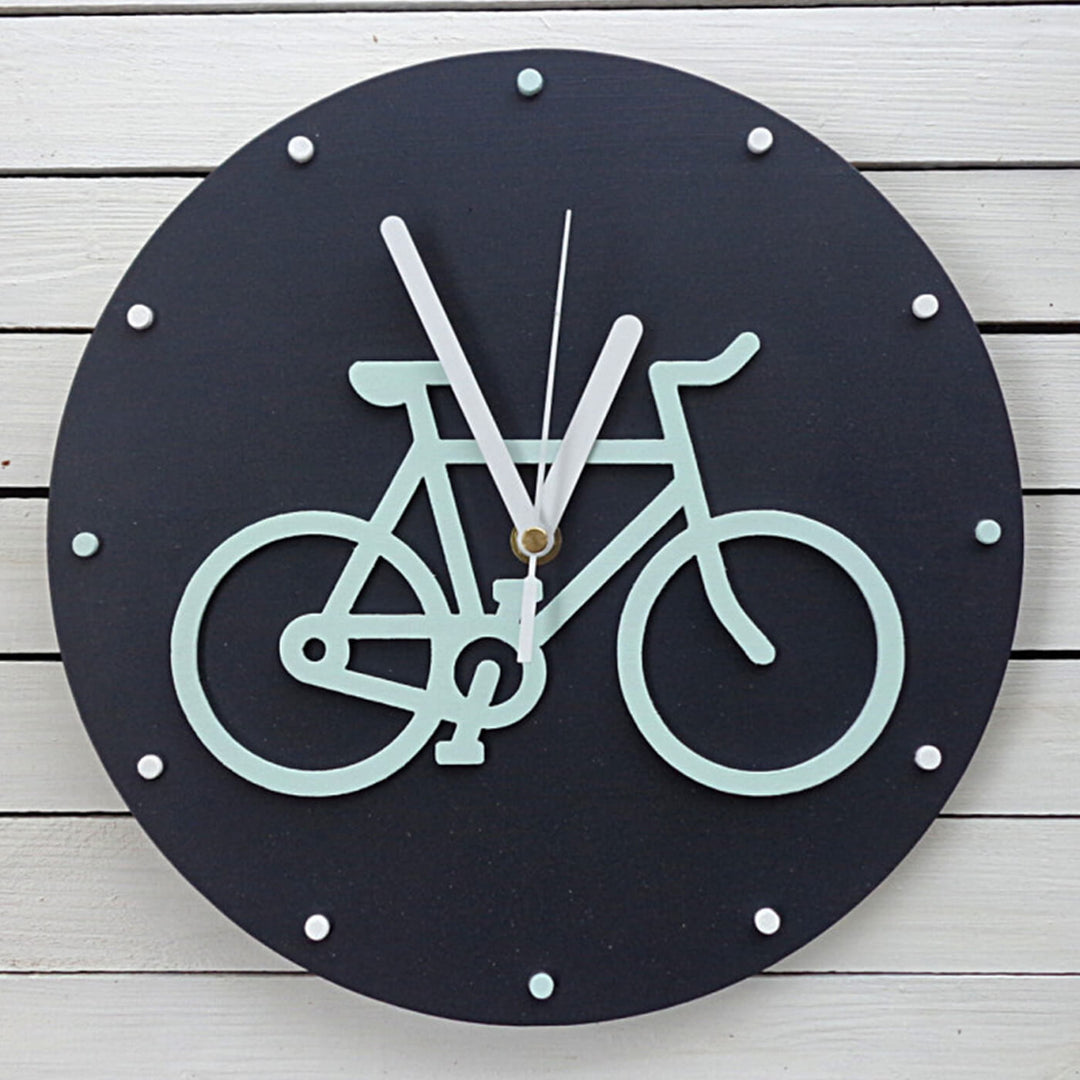 Bicycle Themed Wall Clock for Kids