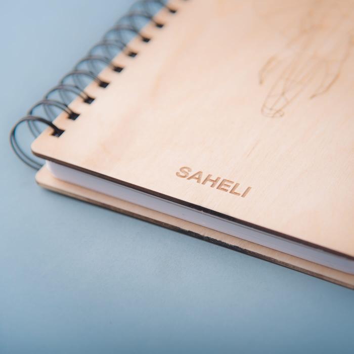 Laser Etched Diary in Birch - A5