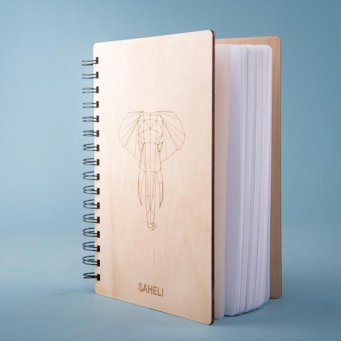 Laser Etched Diary in Birch - A5