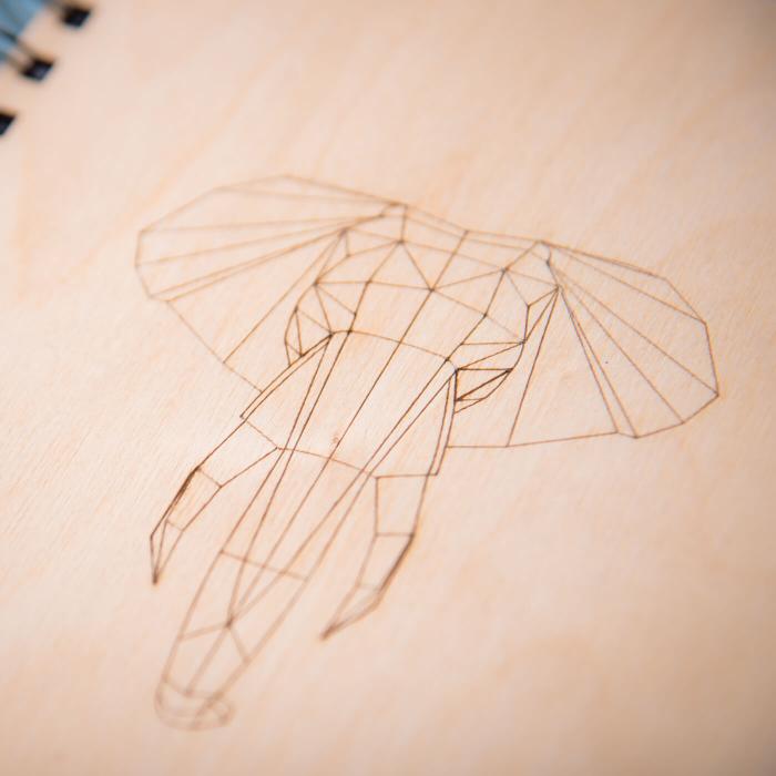 Laser Etched Diary in Birch - A5
