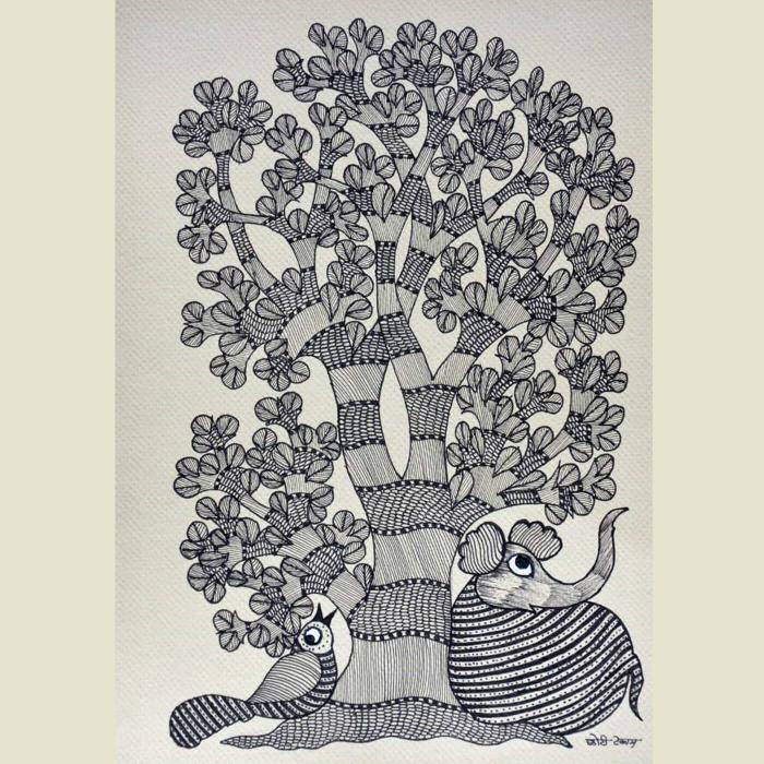 Dwip - Gond Painting 7 - Zwende