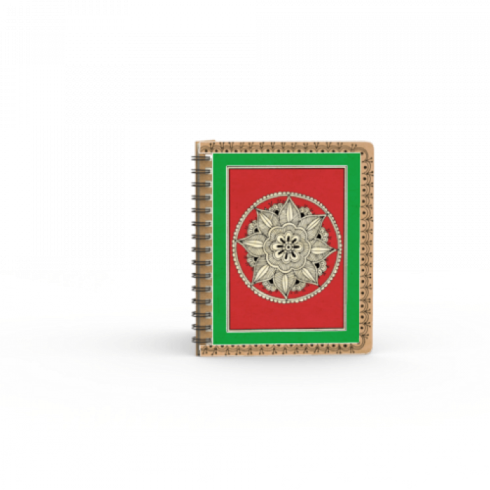 Madhubani Mandala Spiral Jotbook - A6