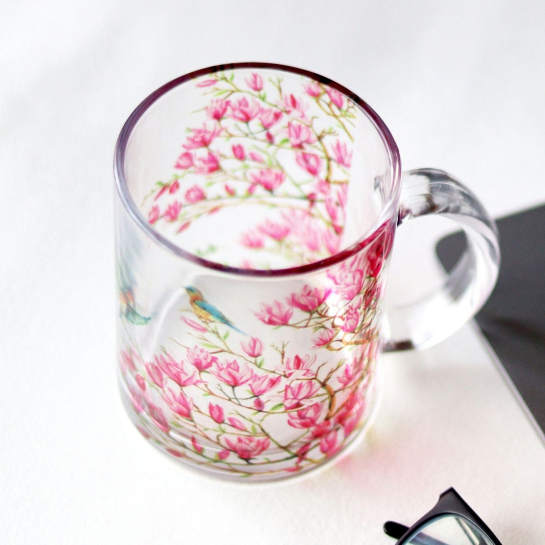 Delicate Printed Glass Mug I 350 ML