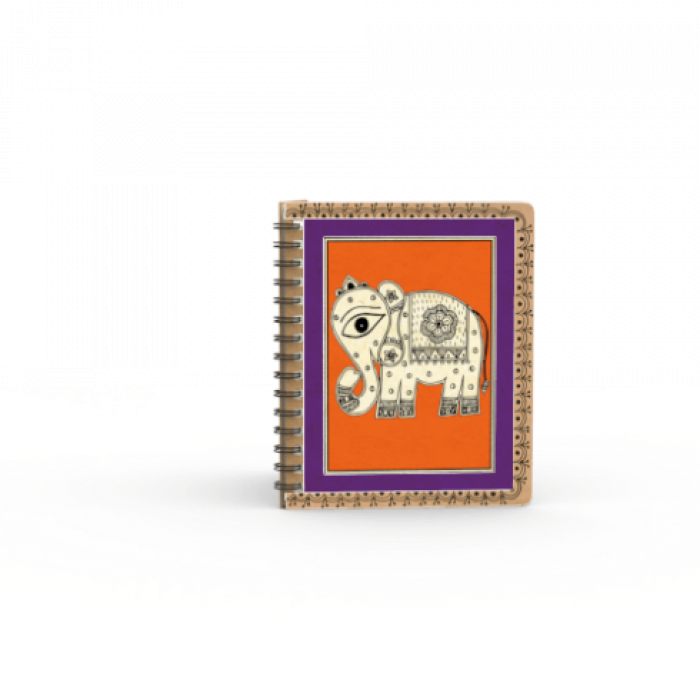 Orange Elephant Spiral Jotbook - A6