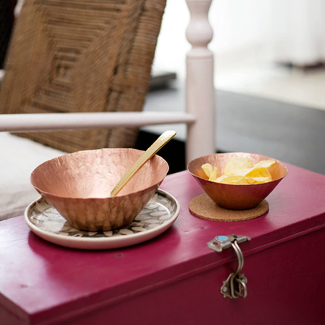 Conical Copper Nut Bowl (Set of 2) - Small