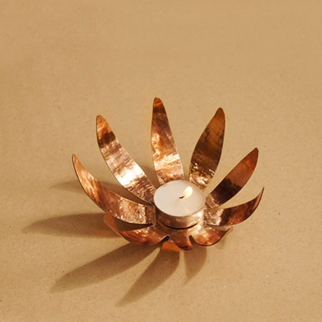 Sunflower Copper Tealight Holder