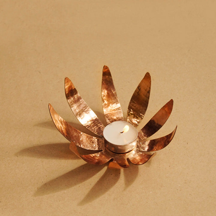 Sunflower Copper Tealight Holder