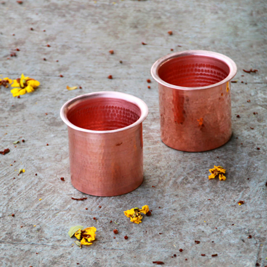 Linear Copper Tumblers - Set of 2