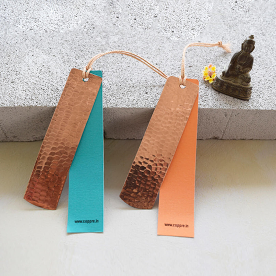 Beaten Copper Bookmarks - Set of 2