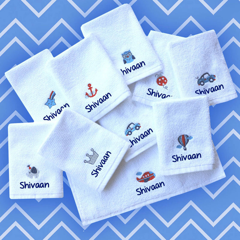 Face Towels for Kids (Set of 10) - All Things Boys - Personalised Gifts for Toddlers