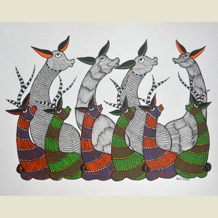 Chaupaya - Gond Painting 51