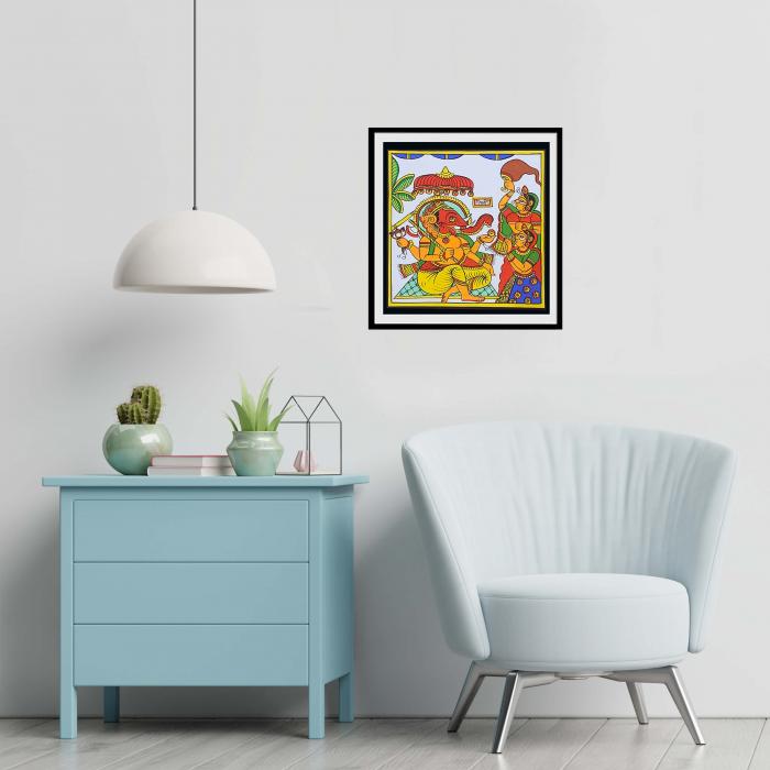 Lord Ganesha - Paper Phad Painting 083