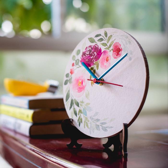 Hand-Painted Desk Clock