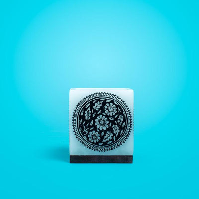 Mehendi Floral Wheel - Hollow Cuboid Candle