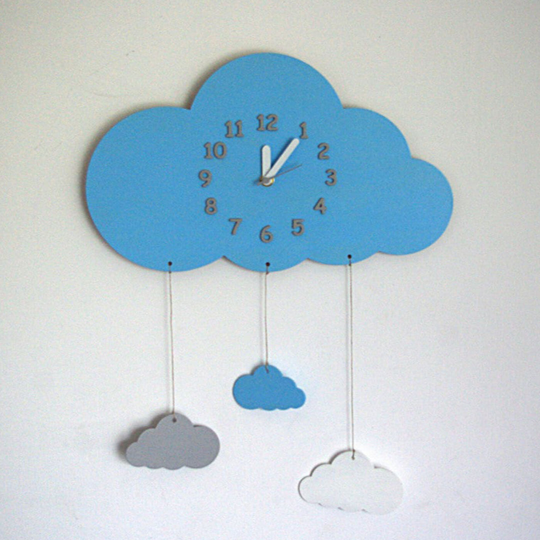 Cloud Themed Wall Clock for Kids