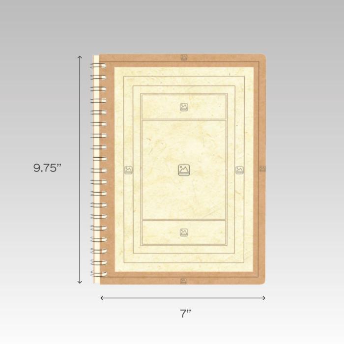 Snowman & Cherry Spiral Journal with Ruled Sheets - Large - Zwende
