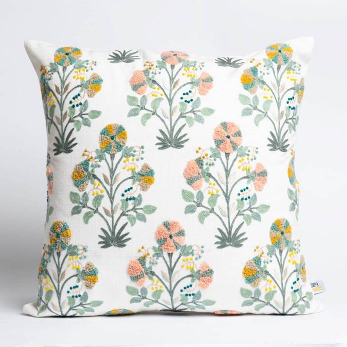 Rectangle & Square Cushion Cover - Butta Jaal & Apricot Line Jaal - Zwende