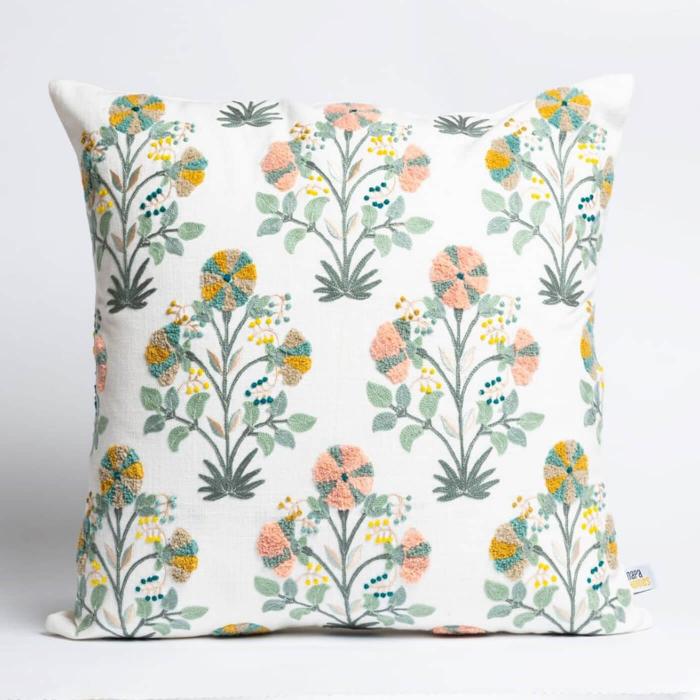 Rectangle & Square Cushion Cover - Butta Jaal & Apricot Line Jaal