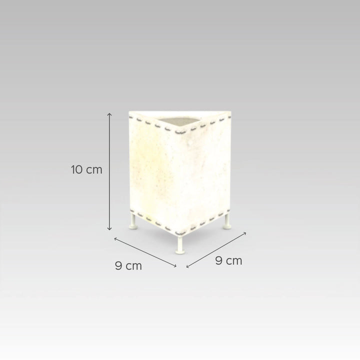 Hand Painted Parchment Leather Tholu Bommalata Tealight Lamp | 4 inches