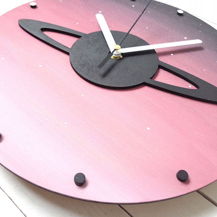 Saturn Planet Themed Wall Clock for Kids
