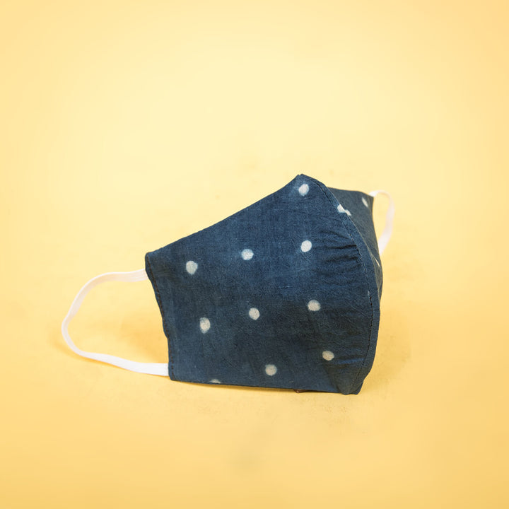 Blue Dots Fabric Mask - Kids - Zwende