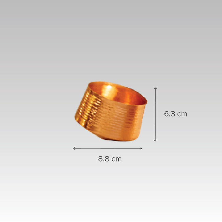 Whirling Copper Tealight Holder