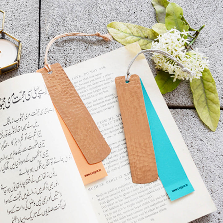 Beaten Copper Bookmarks - Set of 2