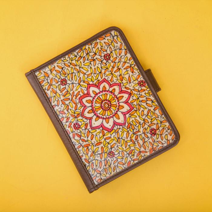 Passport Wallet with Floral Design - Zwende