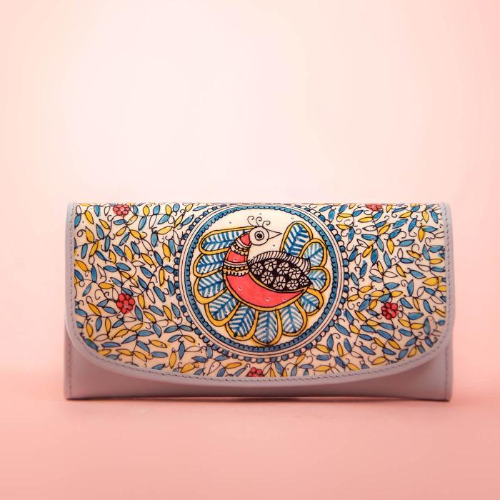 Peacock Maze Women's Wallet in Grey