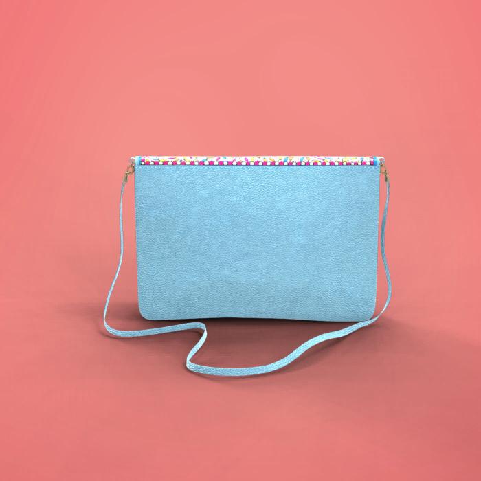 Stylish Sling Clutch with Ocean Flower Art