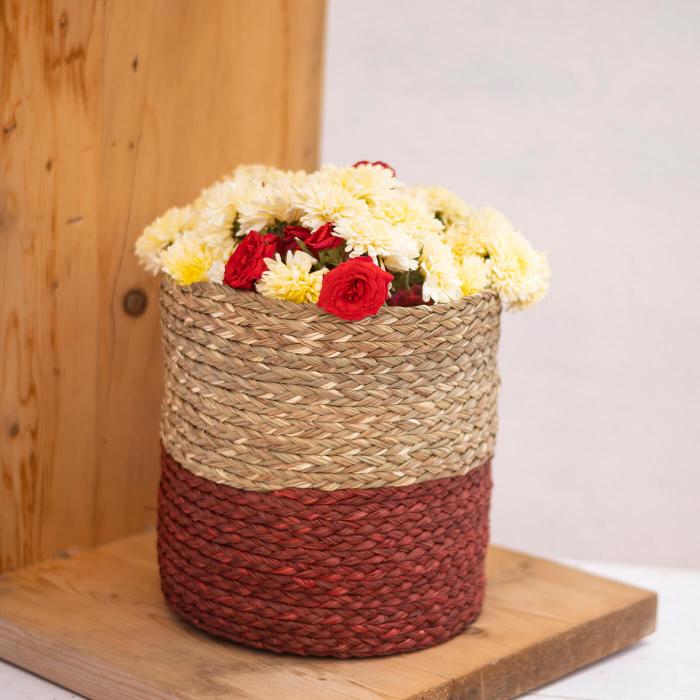 Sabai Planter & Organizer - Natural & Red