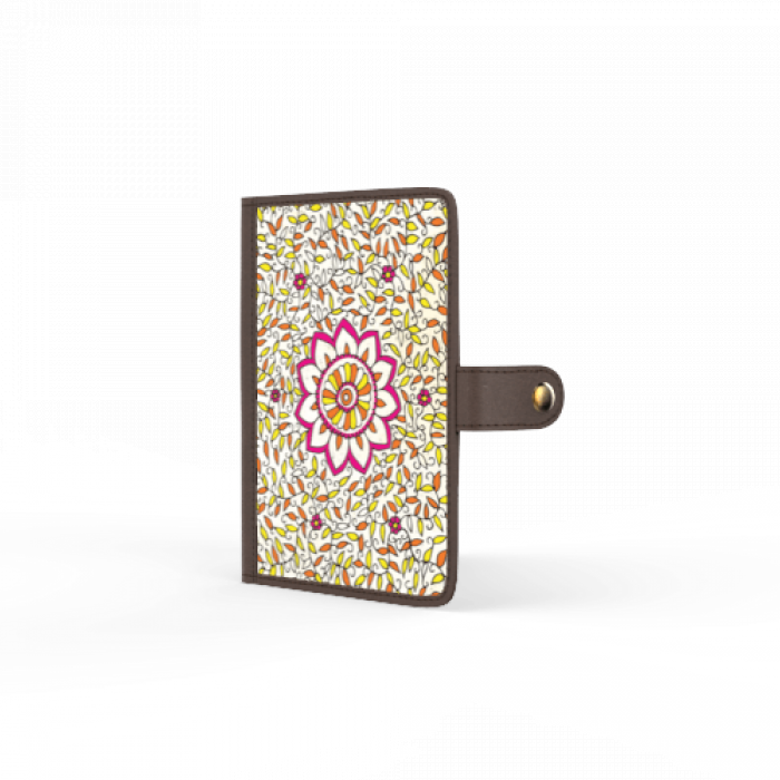 Passport Wallet with Floral Design - Zwende