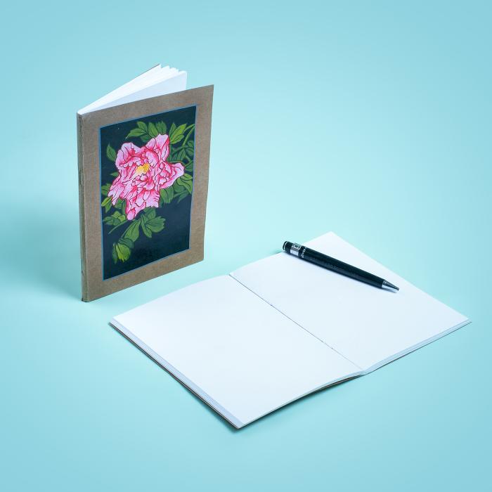 Hand-painted Diary - Chinese Peonies