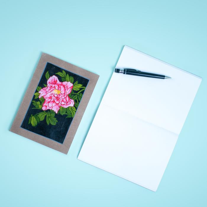 Hand-painted Diary - Chinese Peonies