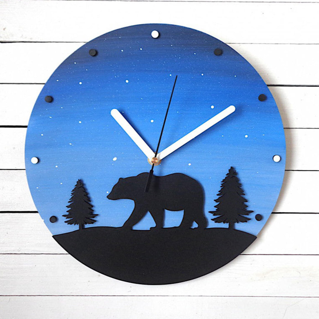 Bear Themed Wall Clock for Kids