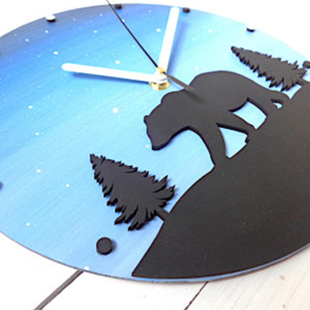 Bear Themed Wall Clock for Kids