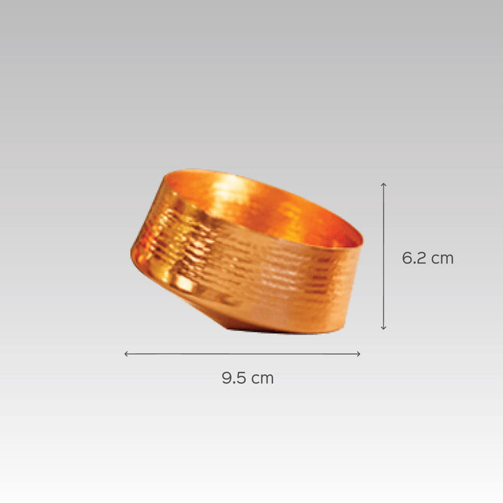 Whirling Copper Tealight Holder