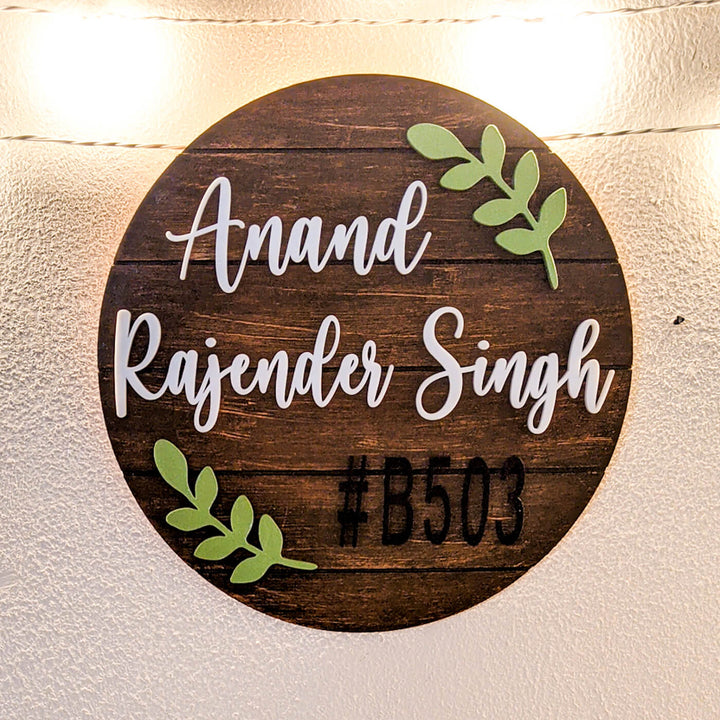 Circular Nameboard
