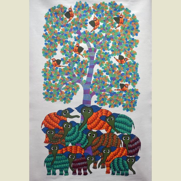 Dwip - Gond Painting 56 - Zwende