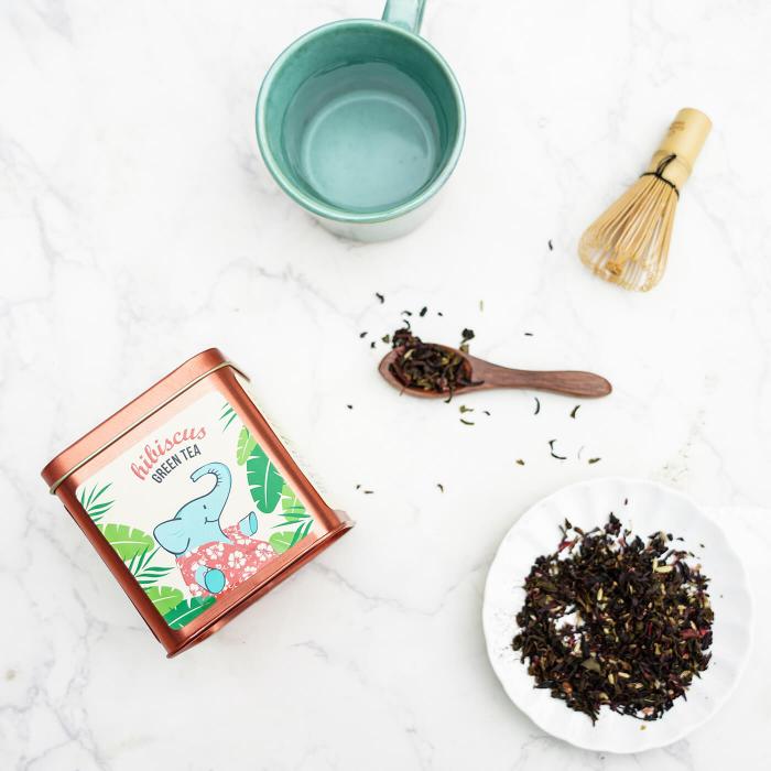Hibiscus Green Tea - 100 grams