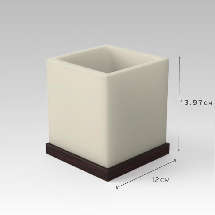 Large Cuboid Hollow Candle with Blue and Purple Elephant Artwork