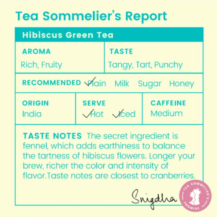 Hibiscus Green Tea - 100 grams