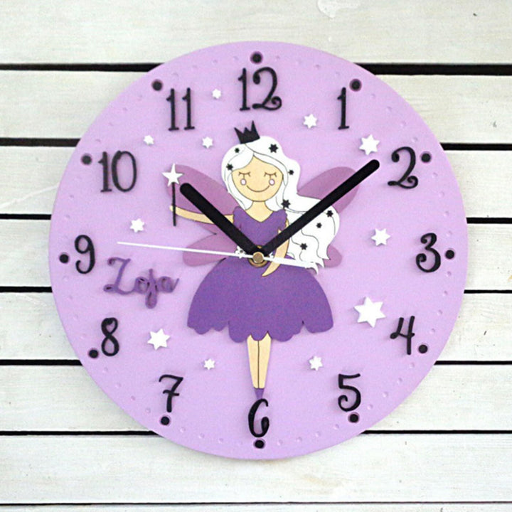 Fairy Themed Wall Clock for Kids