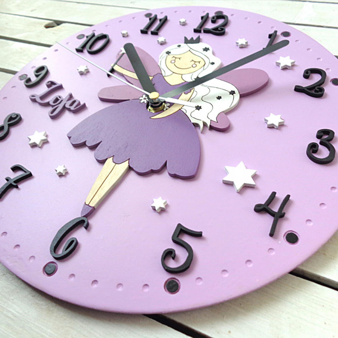 Fairy Themed Wall Clock for Kids