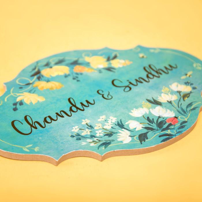 Hand-painted Victorian Cut Oval Nameboard