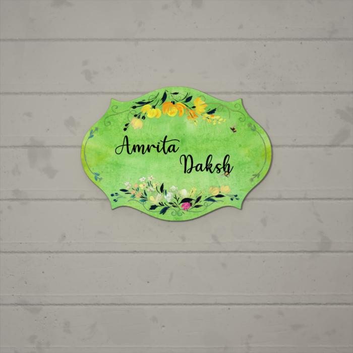 Hand-painted Victorian Cut Oval Nameboard